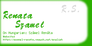 renata szamel business card
