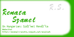 renata szamel business card